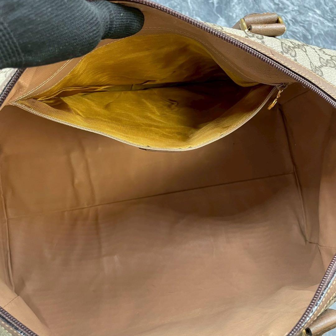 ✨美品✨GUCCI GG 2way ブラウン レザー ボストンバッグ ショルダー