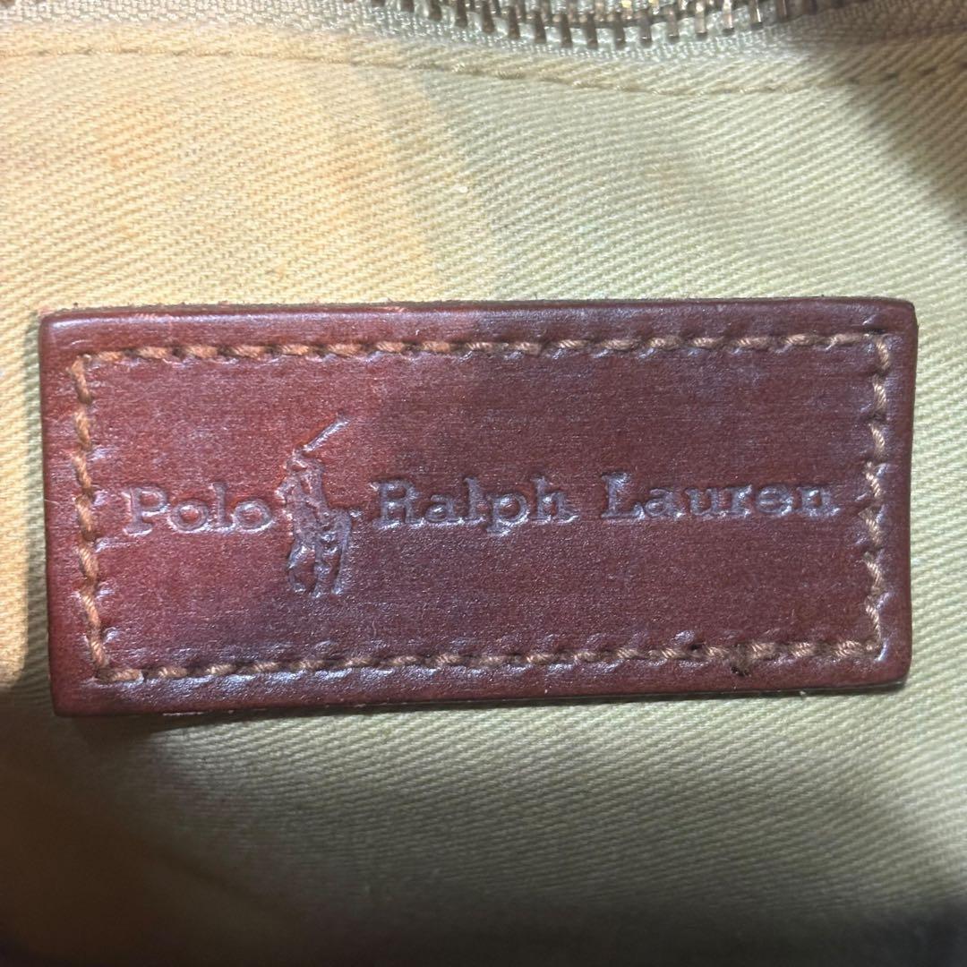 ポロラルフローレン ミニボストンバッグ ビンテージ PVC レザー