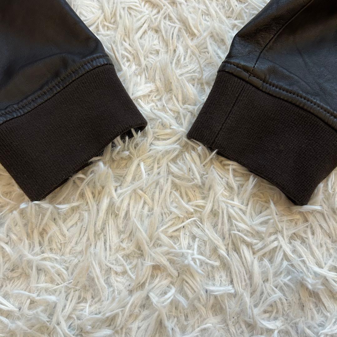 未使用級 EMMETI エンメティ レザージャケット 羊革 イタリア製 ブルゾン