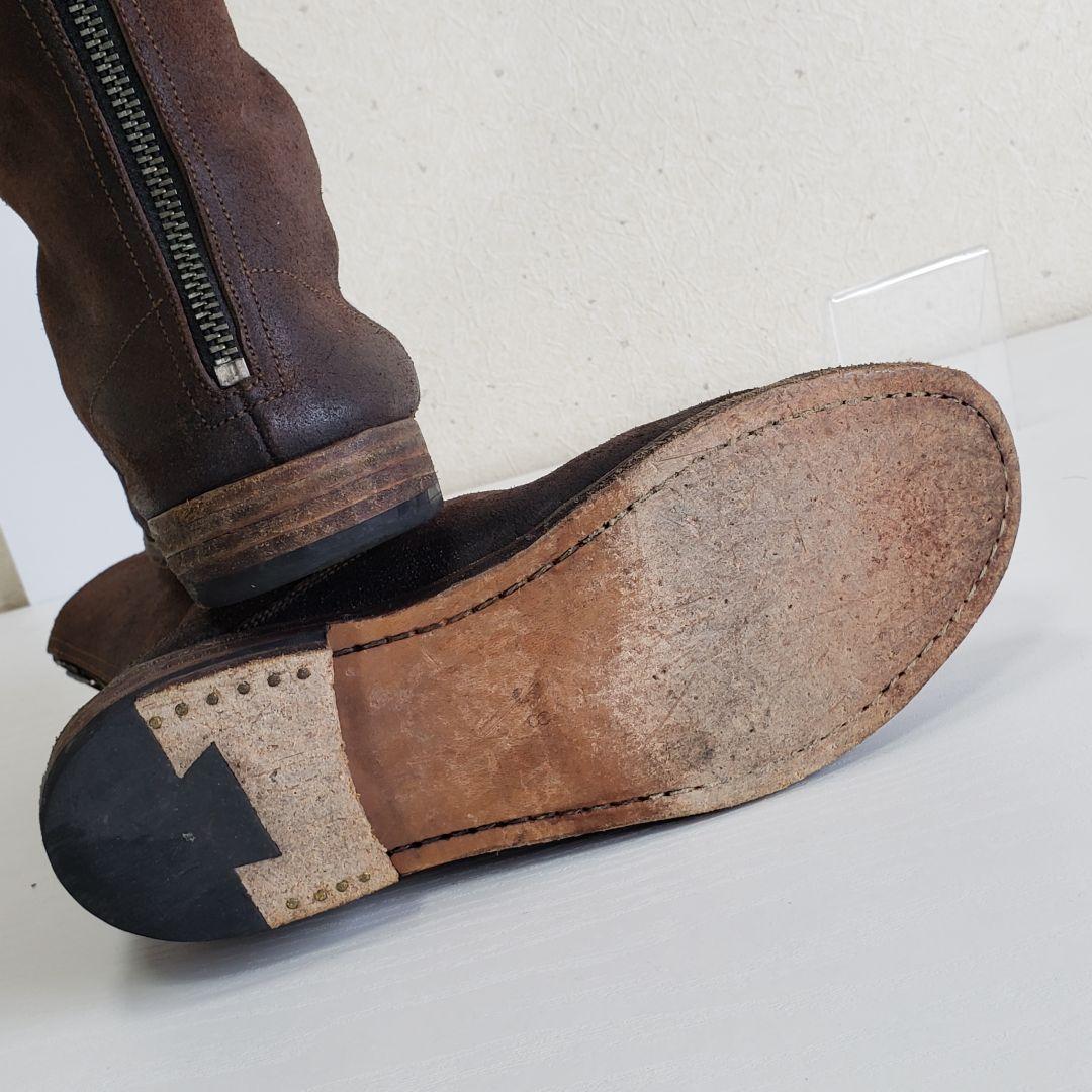 美品◆AUTTAA アウッタ スウェードレザー バックジップ ショートブーツ38