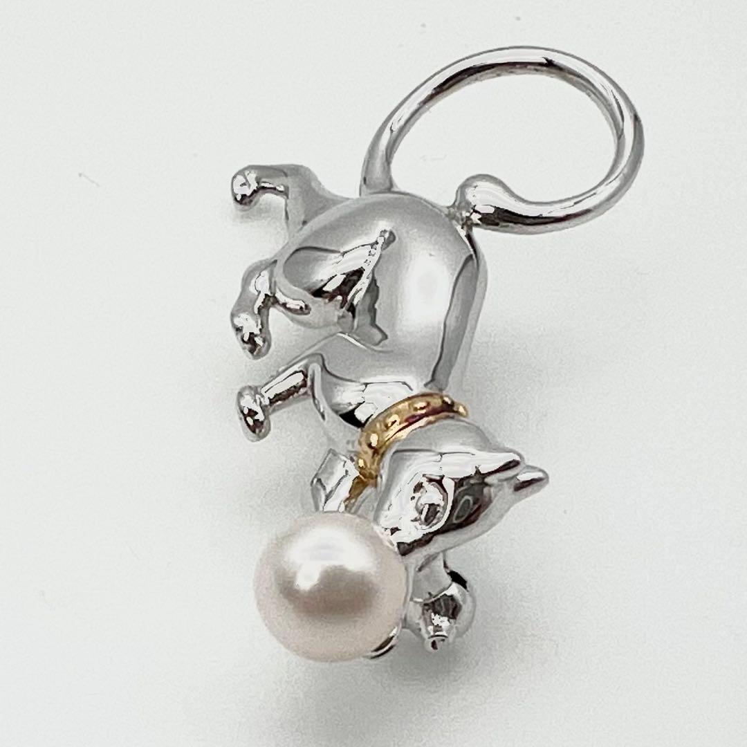 MIKIMOTO ミキモト ブローチ コサージュ パール 真珠 猫 キャット