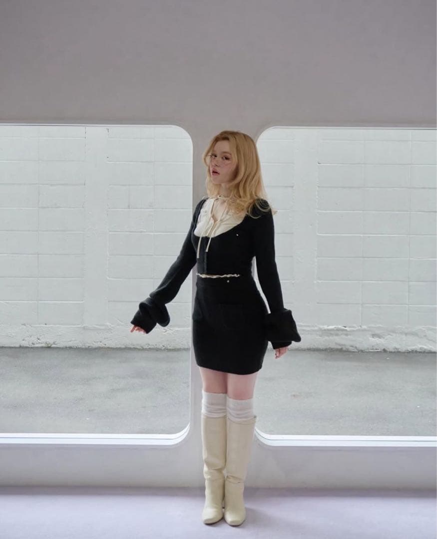 【1/29.30価格】 Rebecca ribbon knit tops