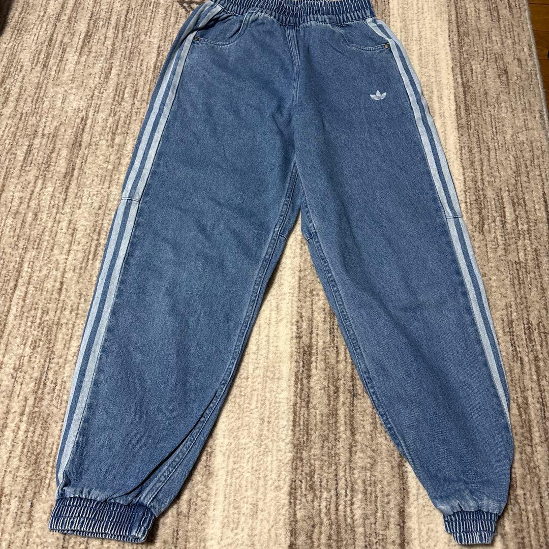 極美品adidas アディダス デニムトラックパンツ