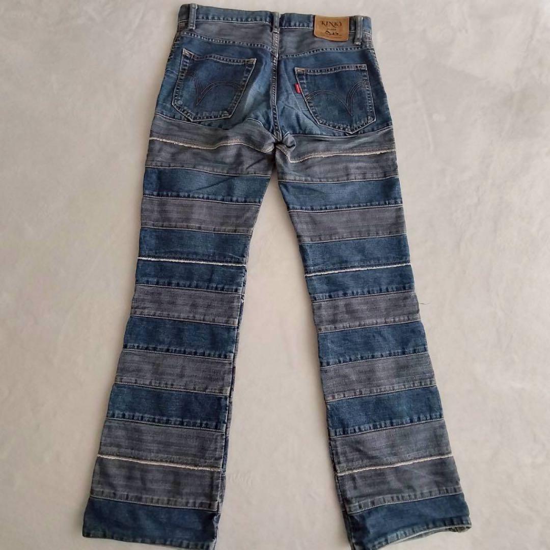 90s 初期　ヒステリックグラマー ツギハギデニム ウミヘビ　S フレア　y2k