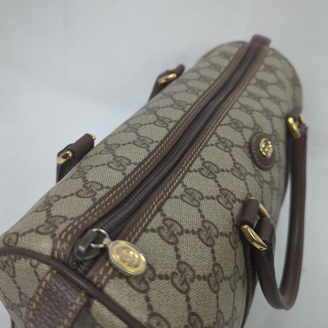 【良品】GUCCI オールド グッチ GG柄 ミニボストン ハンドバッグ
