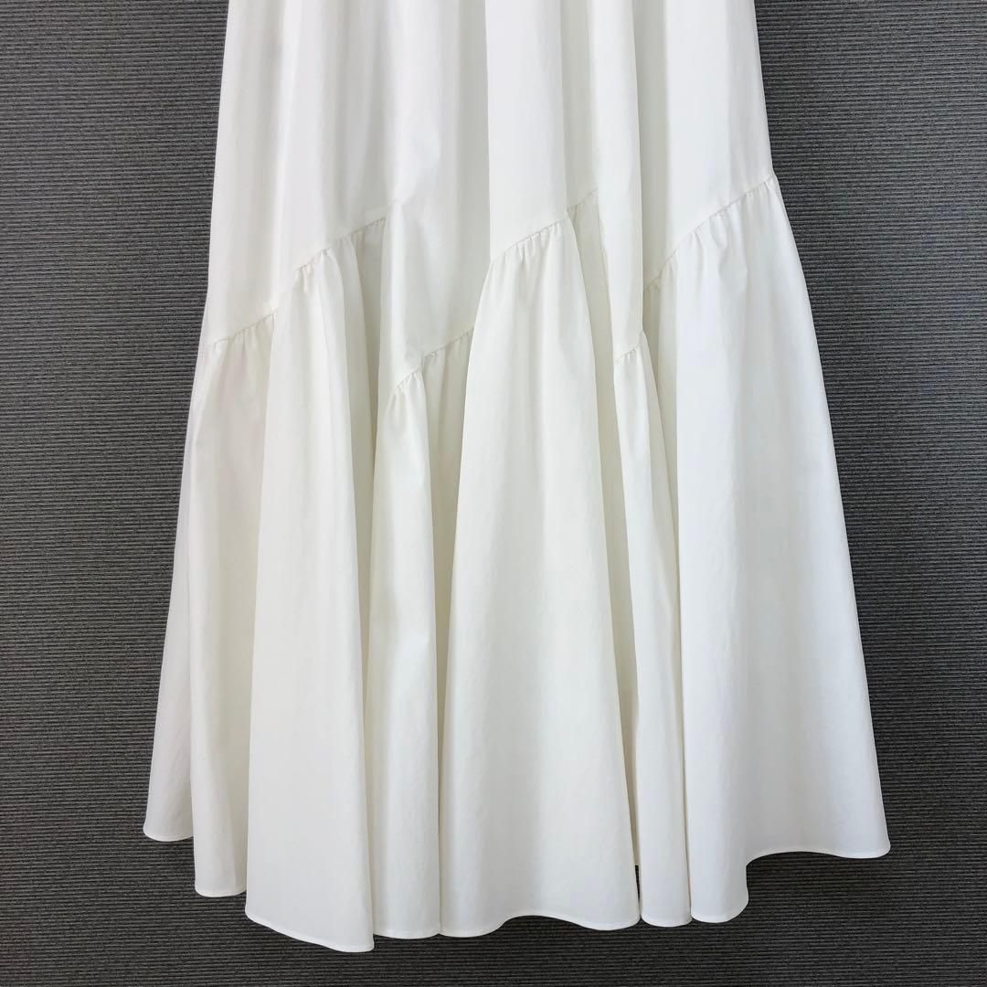 未使用品 allureville 25SS バイヤス切替スカート 1 ホワイト