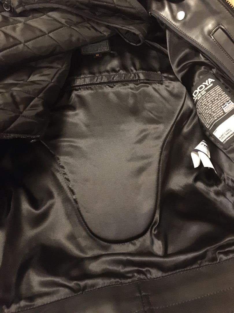 カドヤ KADOYA 黒 レザー シングルライダースジャケット ファー襟　美品