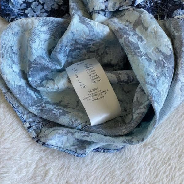 LOUIS VUITTON モノグラムタペストリー　シャツ　シルク　総柄　L