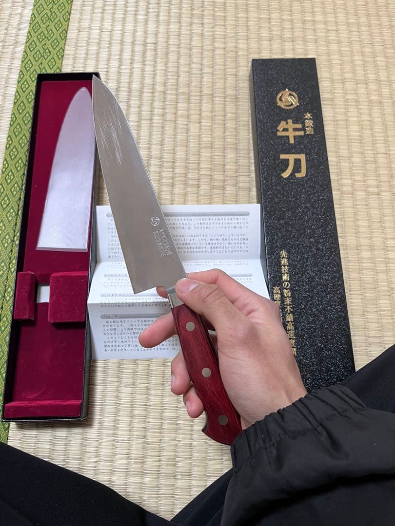 【美品】高村刃物 Takamura R2 牛刀 180mm 口金付