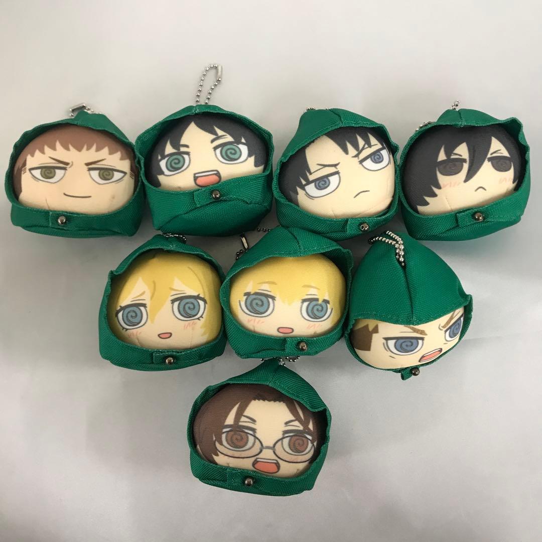 「進撃の巨人 おまんじゅうにぎにぎマスコット+(プラス)」 全8種セット