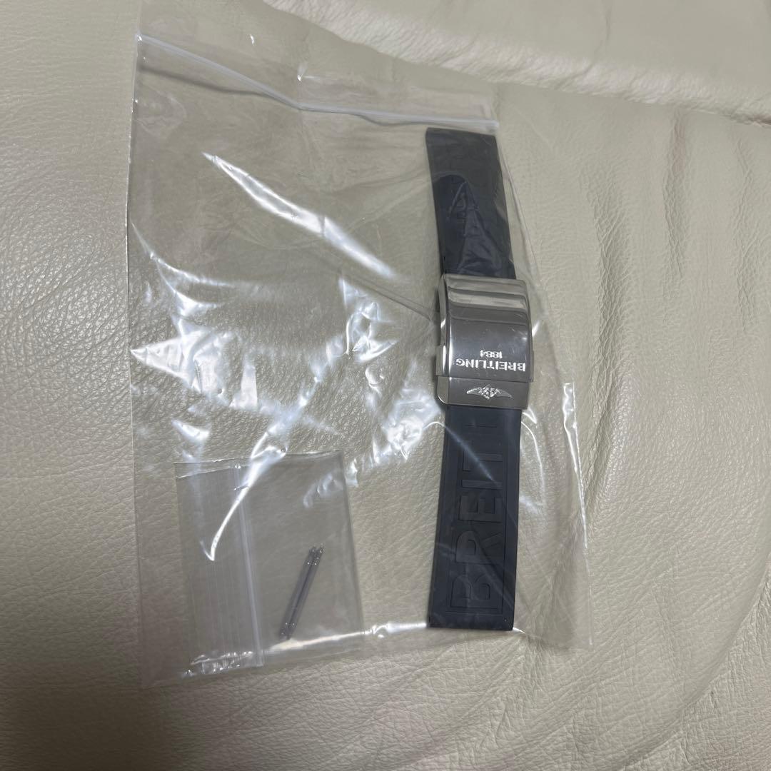 ブライトリング 純正22mm ラバーベルト Dバックル ウイングロゴ 廃盤稀少品