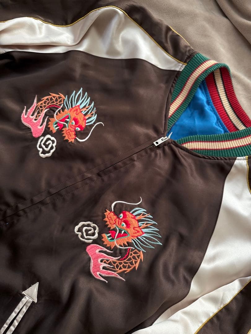 テーラー東洋 ２面用 鷲 龍 日本限定 スカジャン vintage サテン