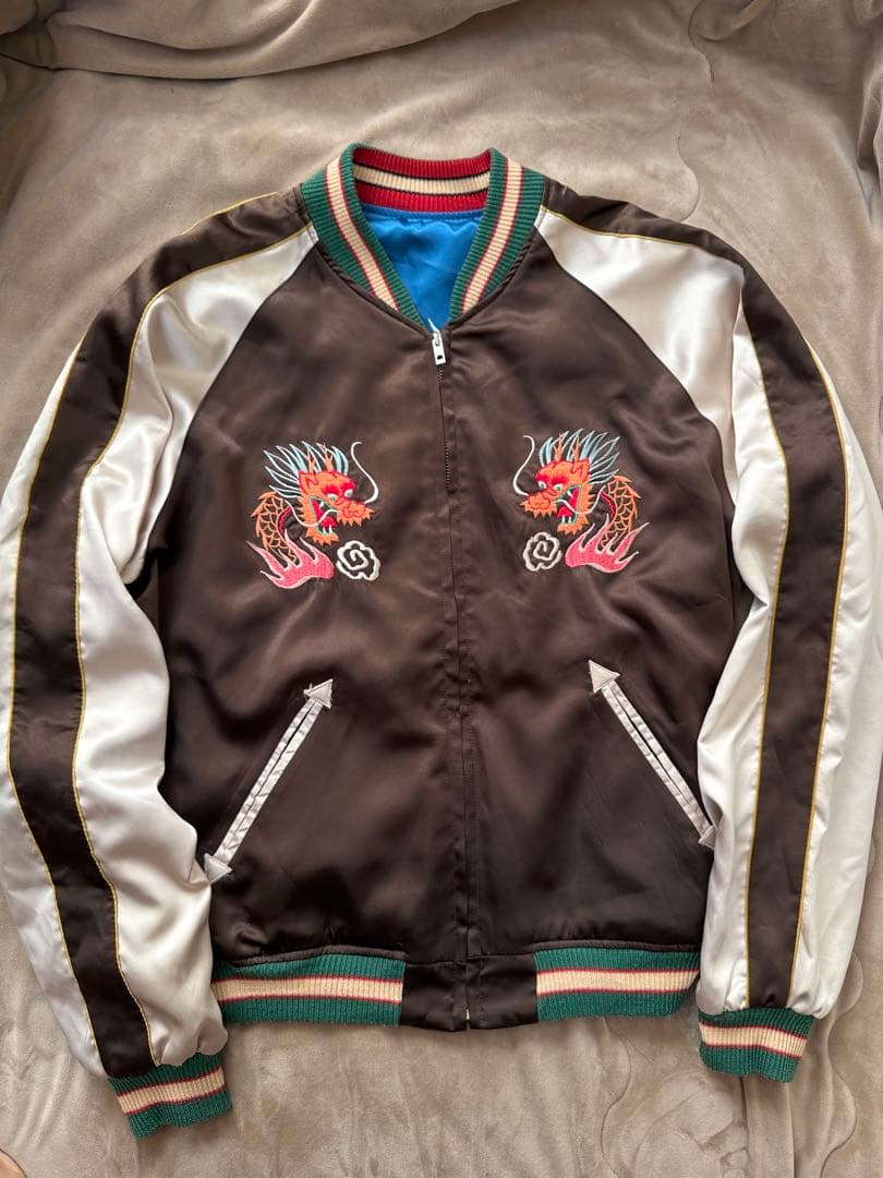 テーラー東洋 ２面用 鷲 龍 日本限定 スカジャン vintage サテン