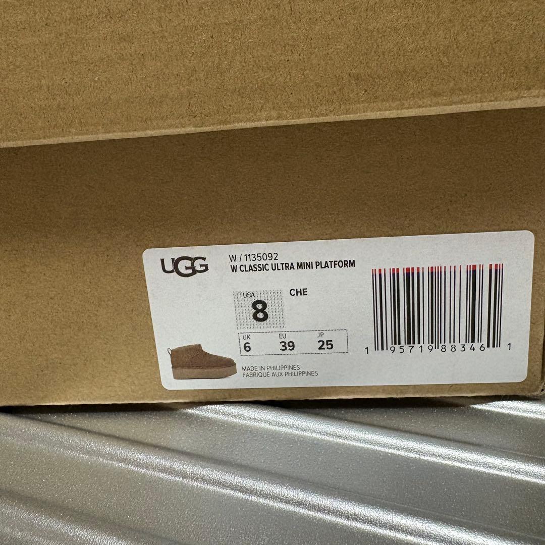 【新品】UGG アグ　クラシックウルトラミニ　チェスナット US8