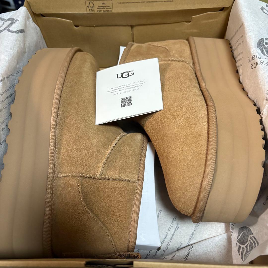 【新品】UGG アグ　クラシックウルトラミニ　チェスナット US8