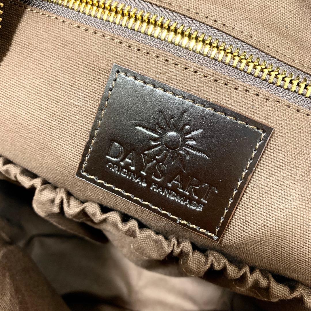 DAYSART イタリアンレザー ボディバッグ ブラウン 左右掛け