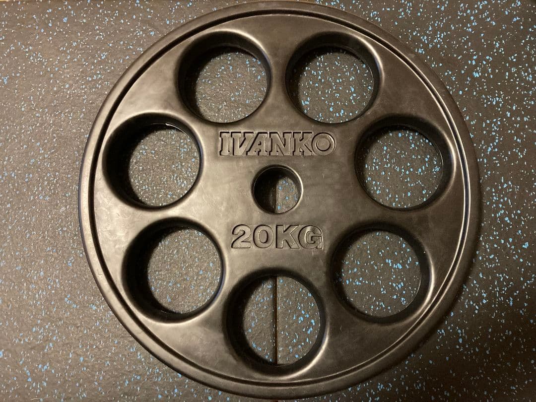 送料込 ①ivanko オリンピックラバープレート20kg　アイロテック mbc