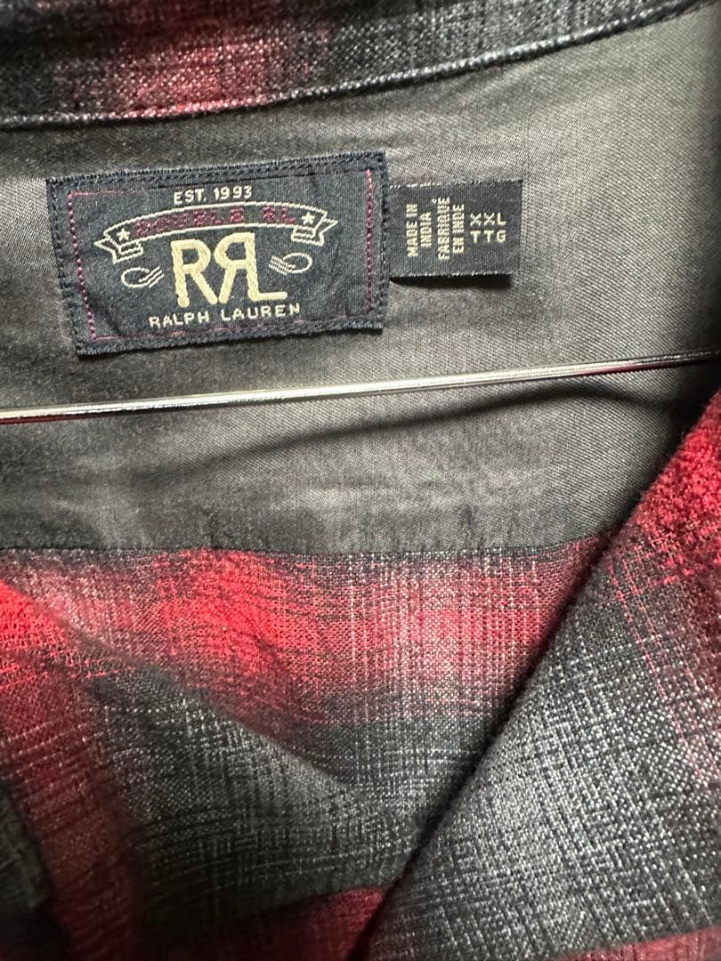 RRL オンブレチェックシャツ　XXL