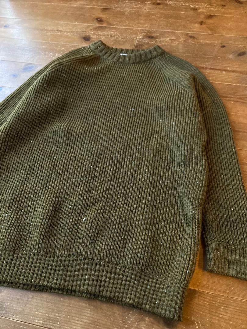 【美品】イングランド製 Kerry Woollen Mills 畔編みニット