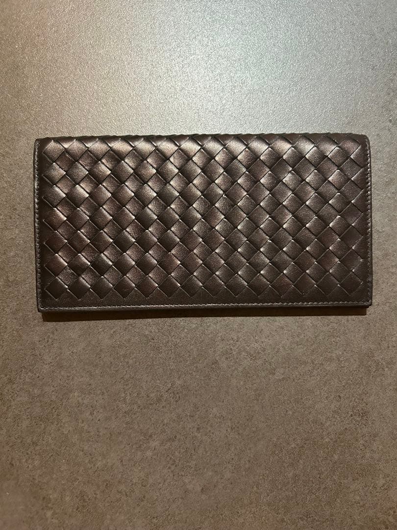 【美品】BOTTEGA VENETA 長財布 ブラック（箱あり）
