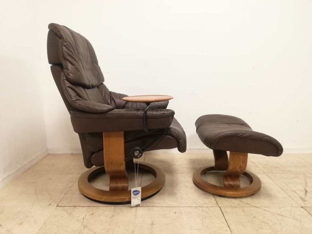 モデルルーム展示品 EKORNES ストレスレスチェア レノ（M） オットマン付