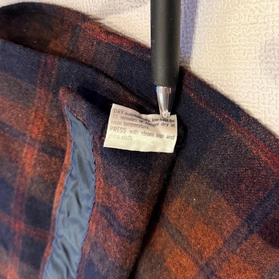 【美品】70’s PENDLETON ペンドルトン ウールシャツ XL チェック