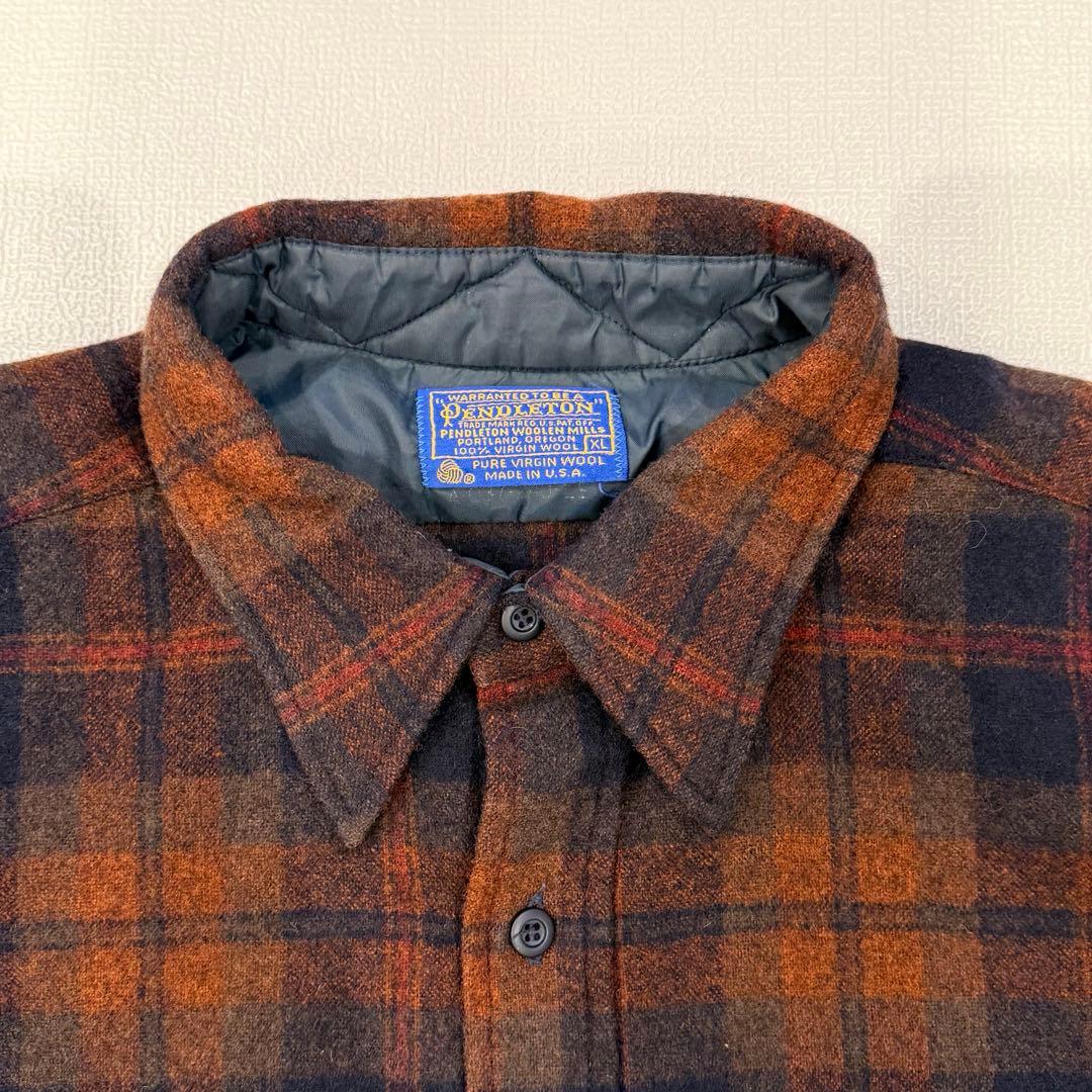 【美品】70’s PENDLETON ペンドルトン ウールシャツ XL チェック