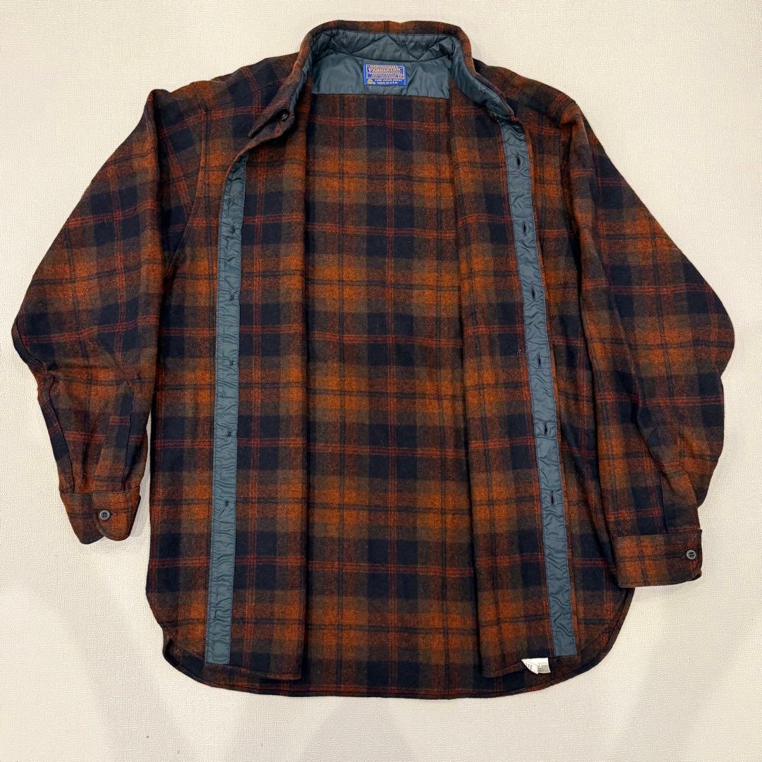 【美品】70’s PENDLETON ペンドルトン ウールシャツ XL チェック
