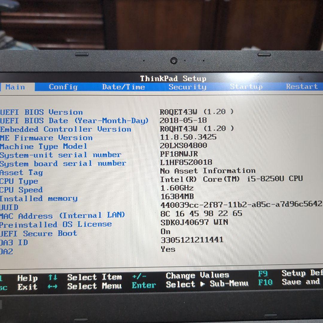 K*K様 Lenovo ThinkPad L580