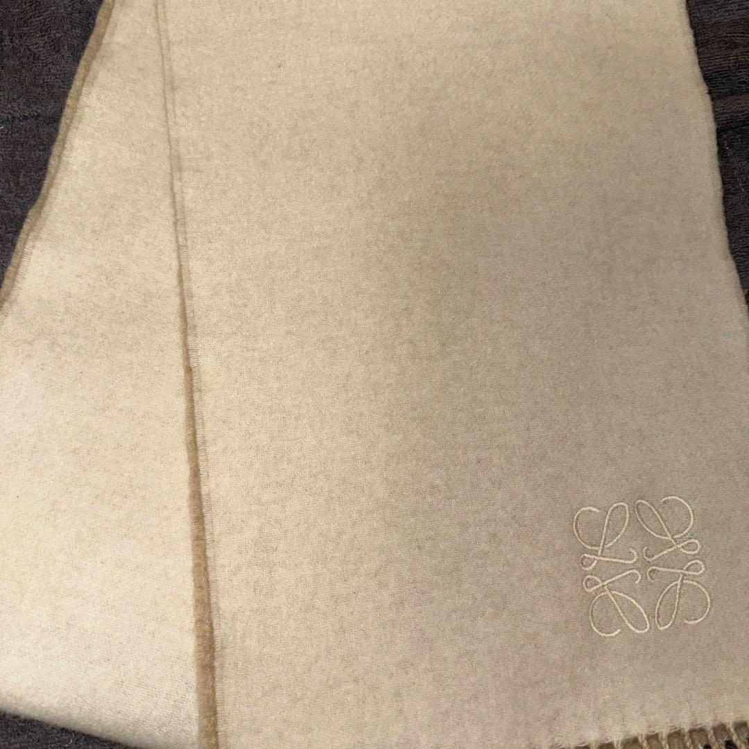 ロエベ LOEWE マフラー リバーシブル ベージュ