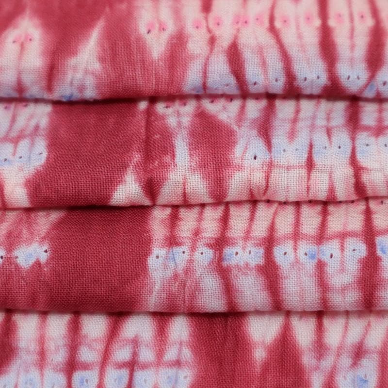 【板締め絞り浴衣】長尺 濃ピンクトールサイズ 木綿 夏着物 8UM7