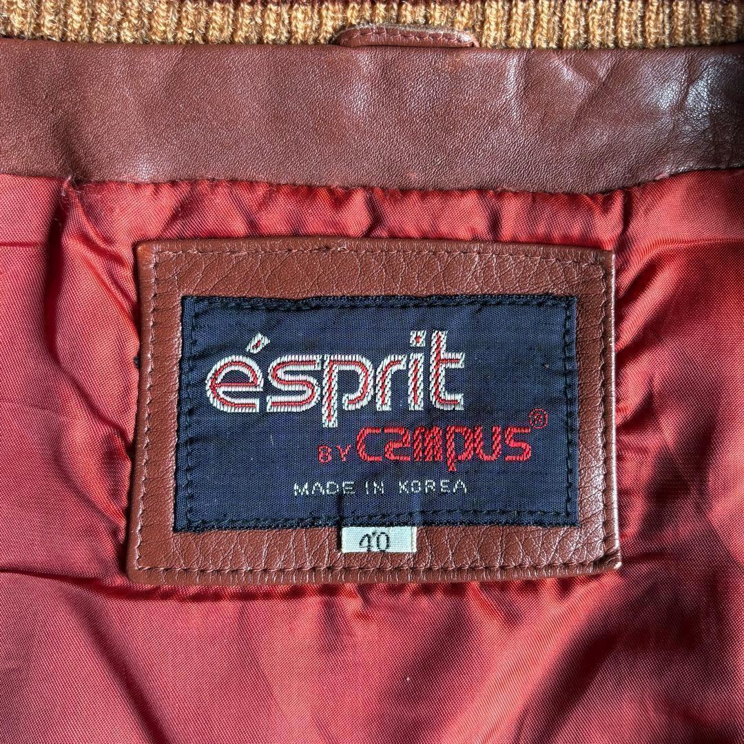 【70s vintage】レザー　ブルゾン　ハイネック　デカ襟　短丈　本革　古着