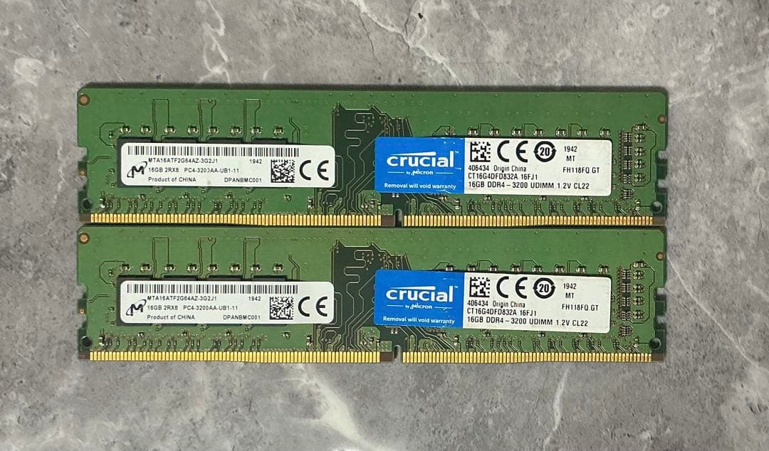 Crucial DDR4 32GB 3200MHz 16GBx2 デスクトップ用
