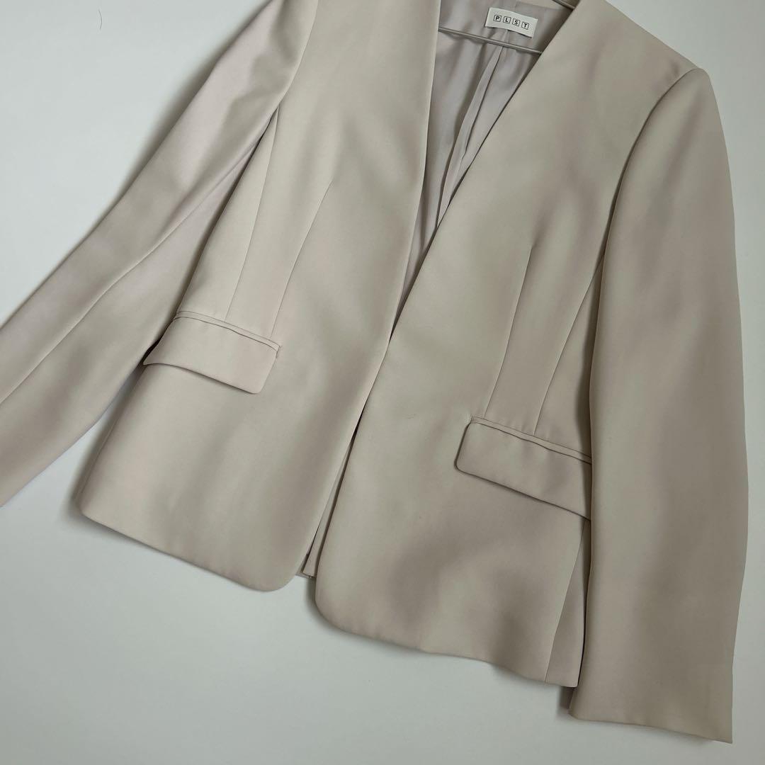 美品♡PLST プラステ　ノーカラー　ワイドパンツスーツ　セレモニー　L　手洗可