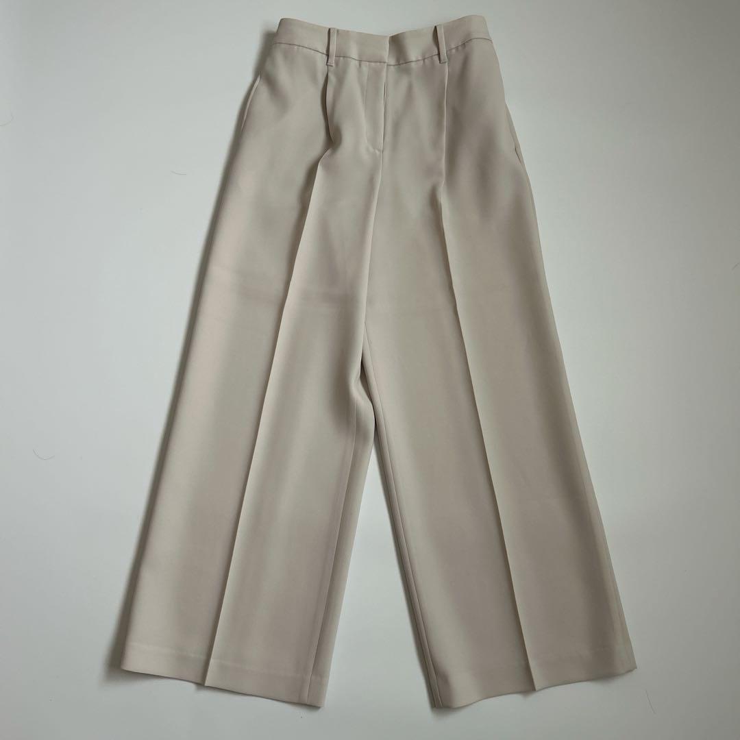 美品♡PLST プラステ　ノーカラー　ワイドパンツスーツ　セレモニー　L　手洗可