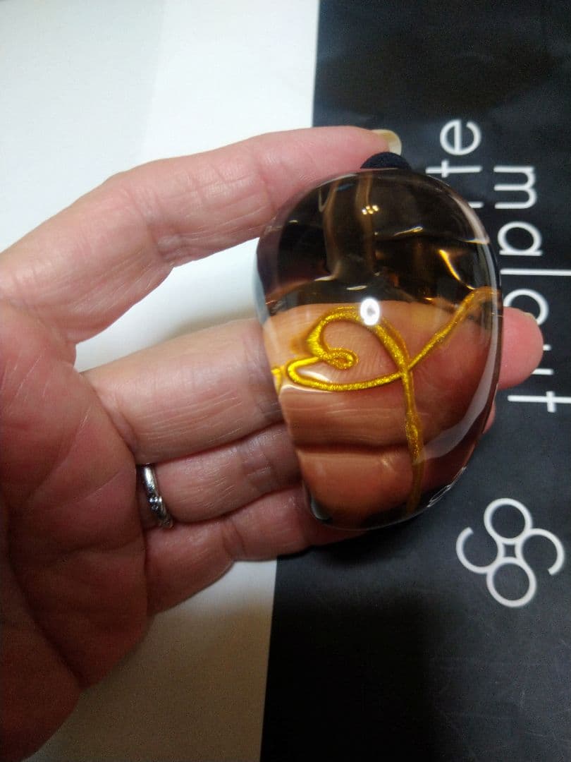 コレットマルーフ　アクリリック ラージ ティアドロップ ポニー ハート ノット