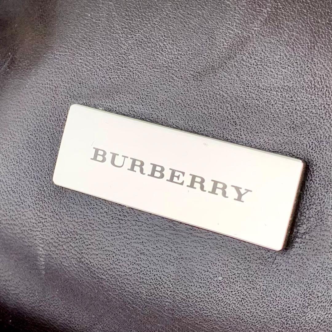 【極美品】BURBERRY ノバチェック　ボストンバッグ　ロゴプレート