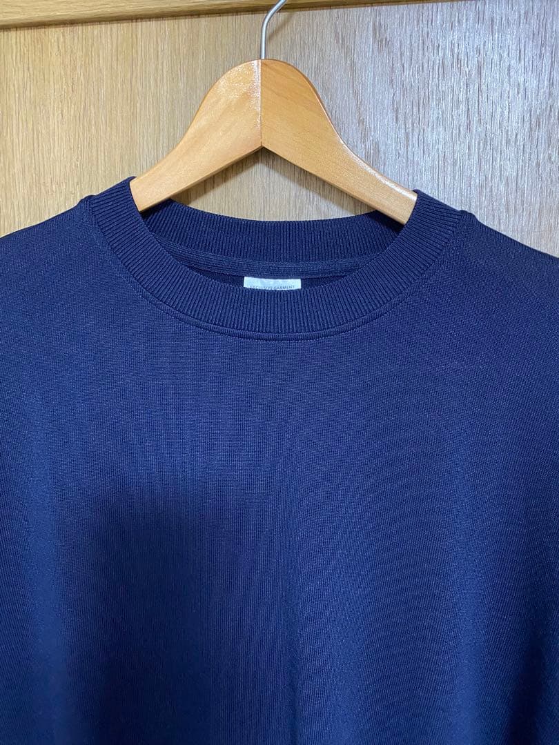 yonetomi NEW BASIC ネイビー クルーネック 長袖セーター美品❗️