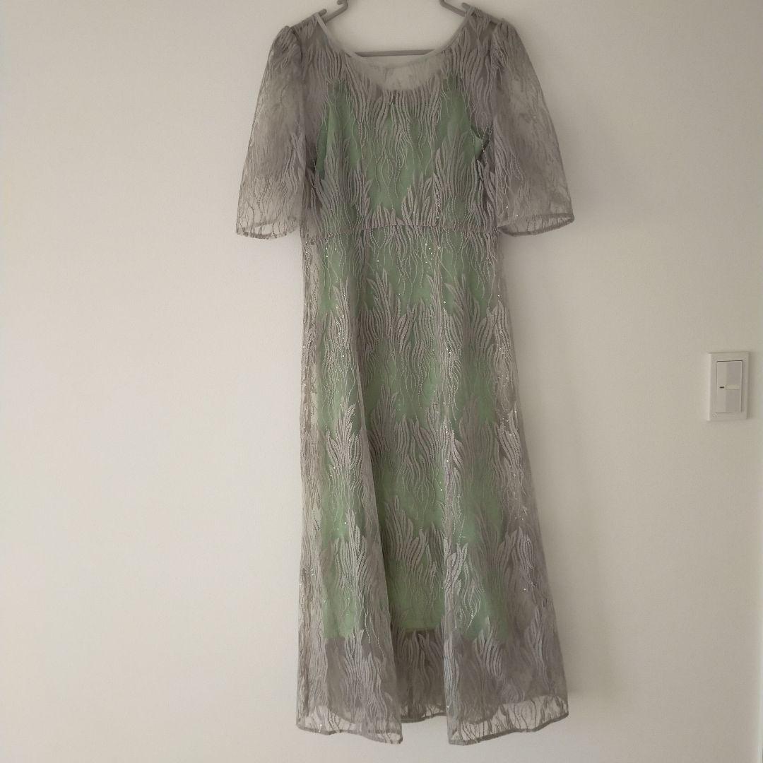 apaです。　kaene　スパンコールエンブロイダリードレス(M)