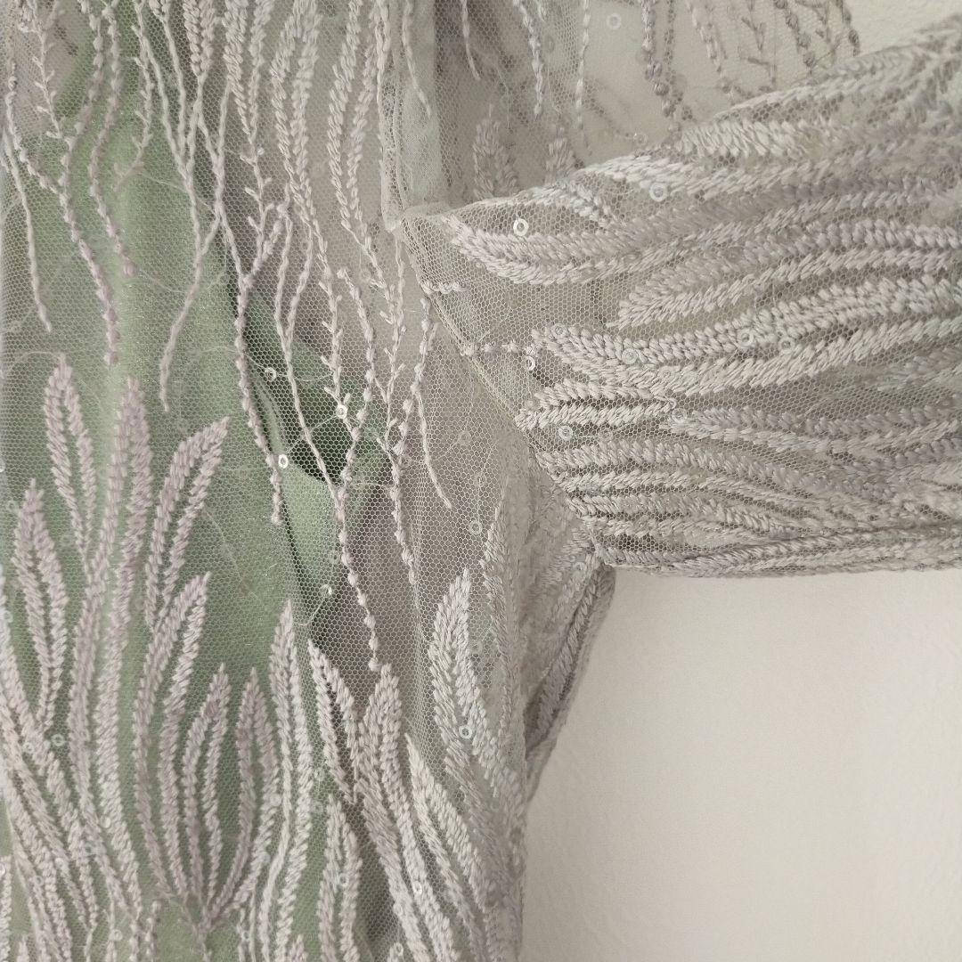 apaです。　kaene　スパンコールエンブロイダリードレス(M)