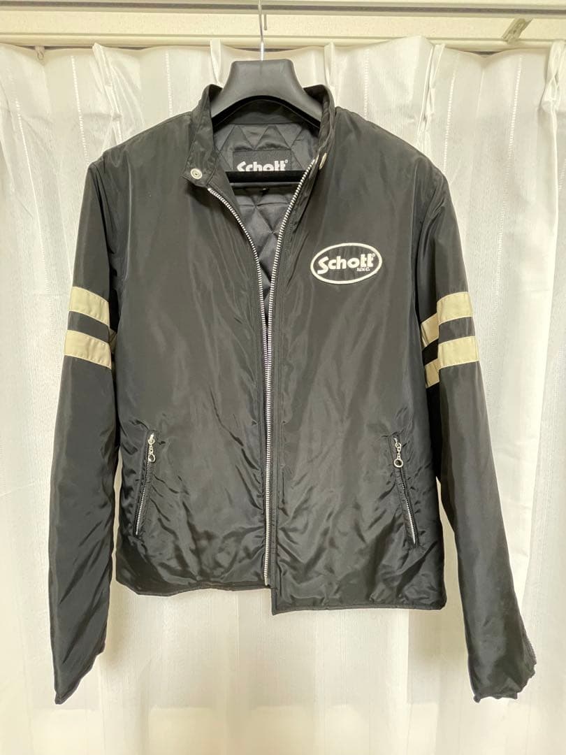 Schott ブラック ナイロンジャケット 美品