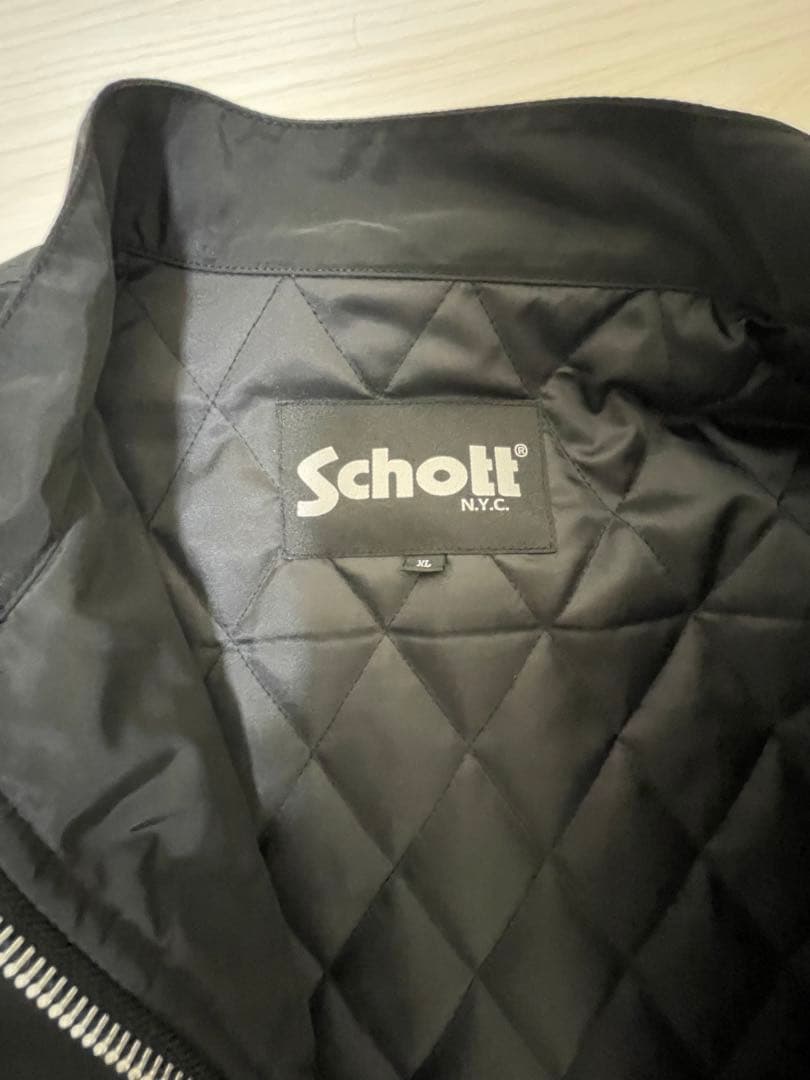 Schott ブラック ナイロンジャケット 美品