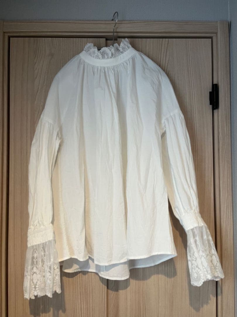 ウィムガゼットレースギャザーブラウス美品！