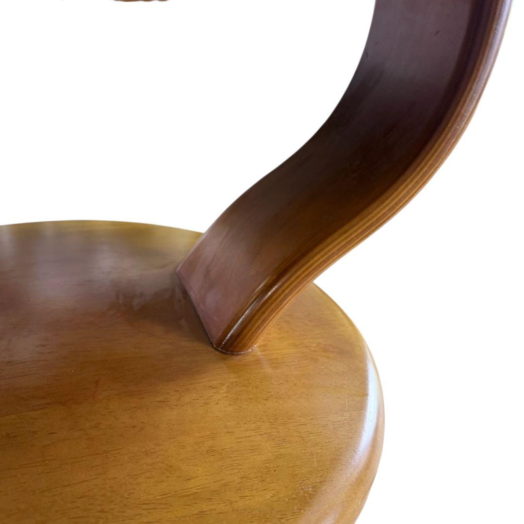 HR667 【総革】カリモク　karimoku 緑　グリーン レザー　木製