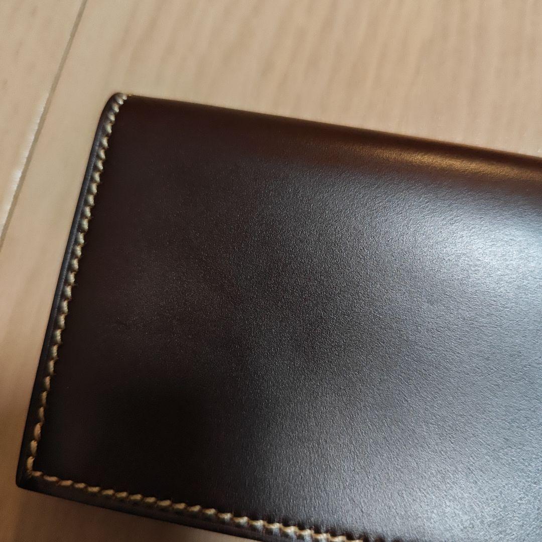 【美品】万双 名刺入れ　コードバン　ボルドー