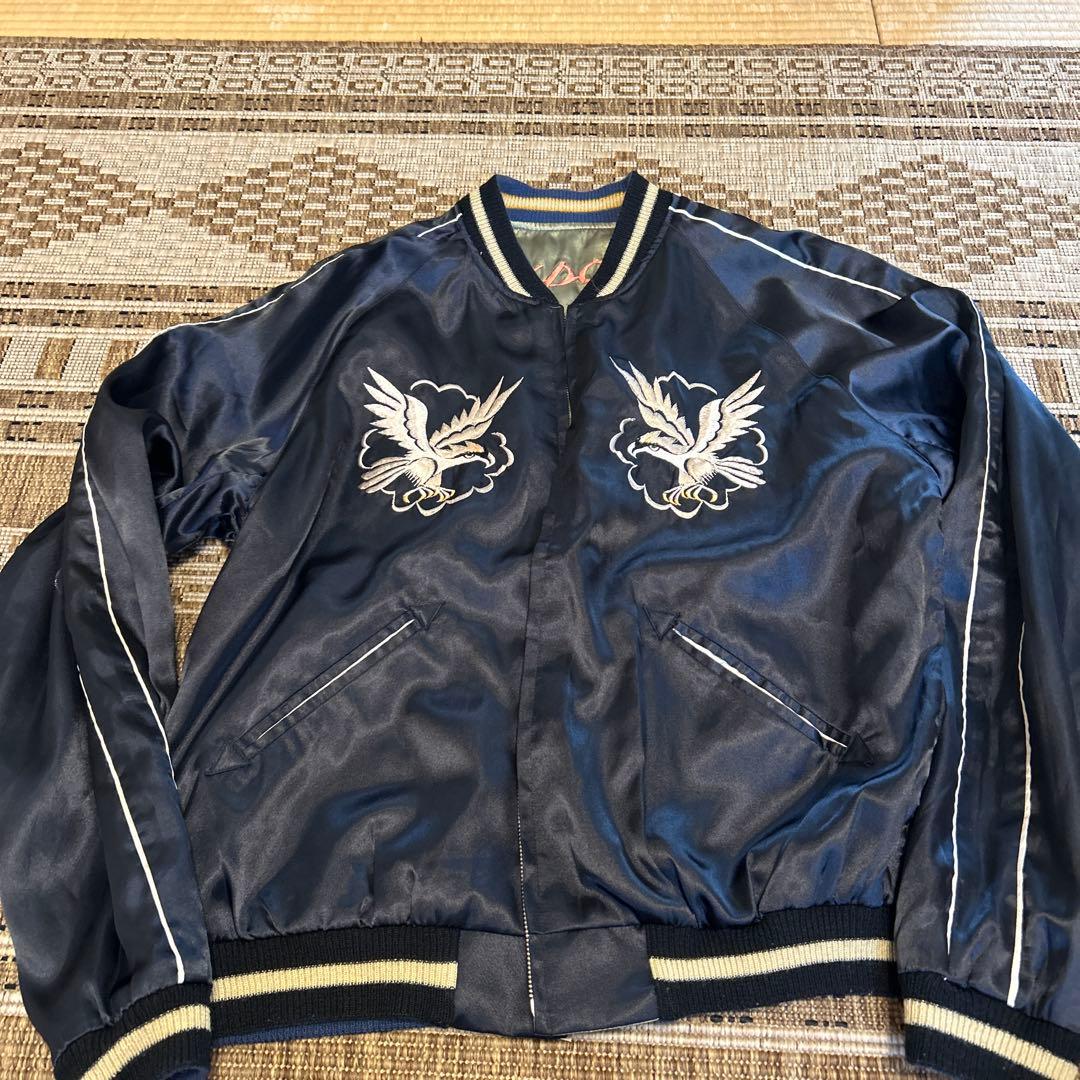 東洋エンタープライズ　刺柄デザイン スカジャン L TT10636 グリーン