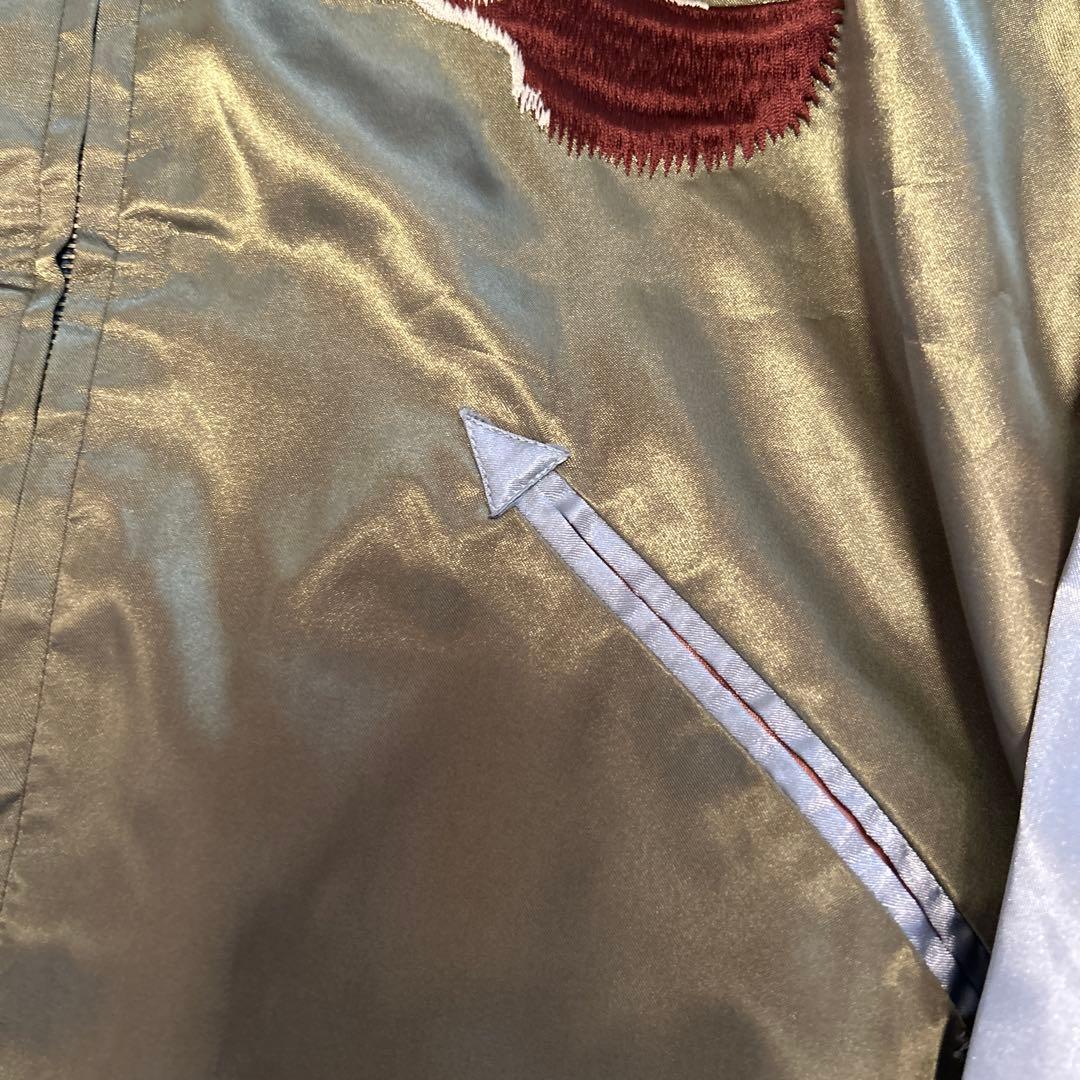 東洋エンタープライズ　刺柄デザイン スカジャン L TT10636 グリーン