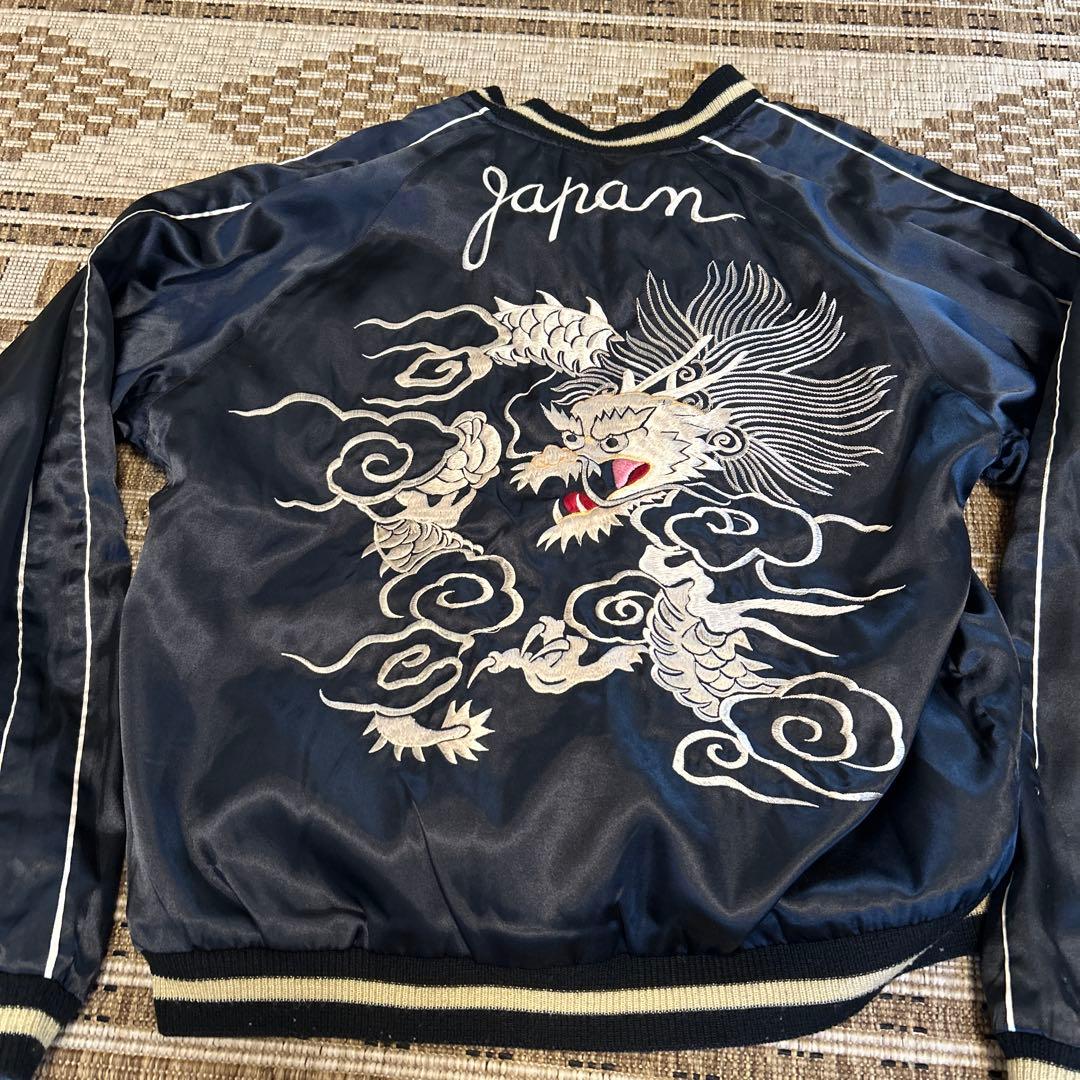 東洋エンタープライズ　刺柄デザイン スカジャン L TT10636 グリーン