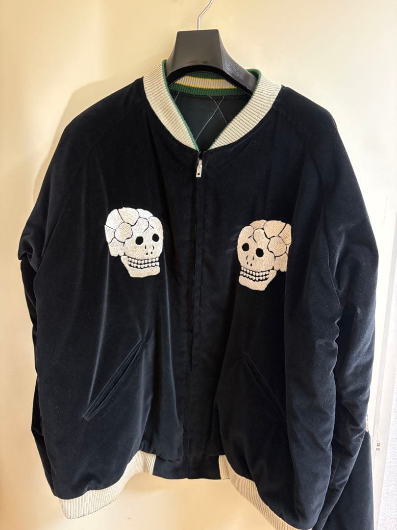 テーラー東洋 別珍 スカル 蛇 スカジャン tt15666-119 XXL