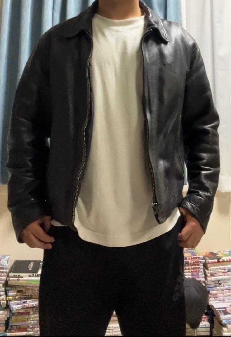 Schott ブラック レザー ジャケット Mサイズ